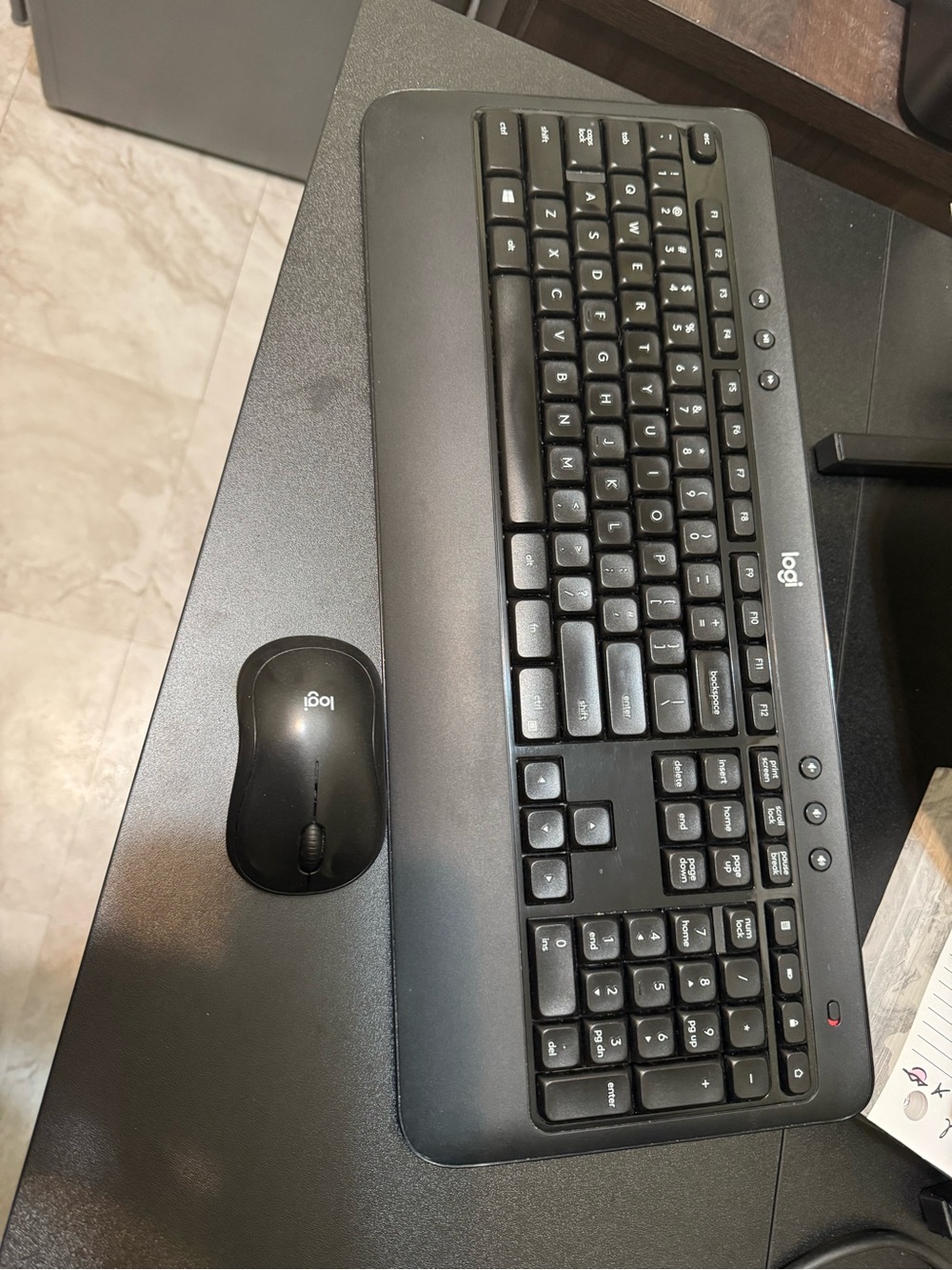 Logitech Black Wireless Keyboard and Mouse Combo